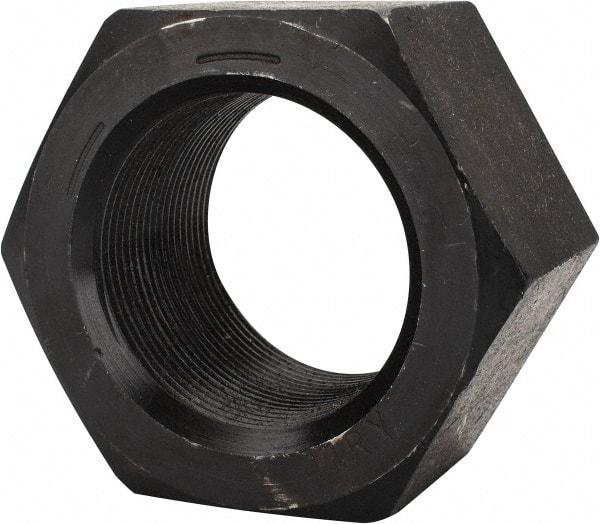 Value Collection - 2-12 UN Steel Right Hand Hex Nut - 3-1/8" Across Flats, 1-23/32" High, Uncoated - Apex Tool & Supply