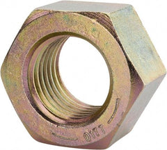 Value Collection - 2 - 4-1/2 UNC Steel Right Hand Hex Nut - 3-1/8" Across Flats, 1-23/32" High, Zinc Yellow Dichromate Finish - Apex Tool & Supply