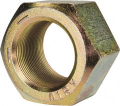 Value Collection - 2-12 UN Steel Right Hand Hex Nut - 3-1/8" Across Flats, 1-23/32" High, Zinc Yellow Dichromate Finish - Apex Tool & Supply