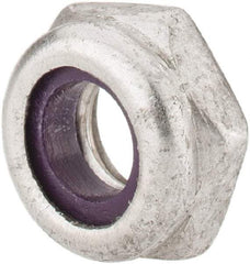 Value Collection - 1/4-20 UNC 18-8 Hex Lock Nut with Nylon Insert - 7/16" Width Across Flats, 13/64" High, Uncoated - Apex Tool & Supply