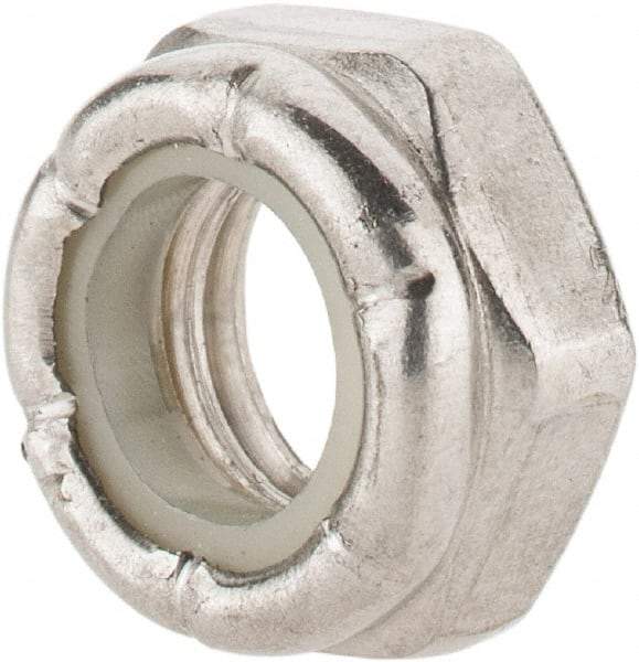 Value Collection - 3/8-16 UNC 18-8 Hex Lock Nut with Nylon Insert - 9/16" Width Across Flats, 17/64" High, Uncoated - Apex Tool & Supply