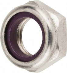 Value Collection - 1/2-20 UNF 18-8 Hex Lock Nut with Nylon Insert - 3/4" Width Across Flats, 5/16" High, Uncoated - Apex Tool & Supply