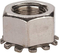 Value Collection - 3/8-24, 0.391" High, Uncoated, Stainless Steel Hex Nut with External Tooth Washer - 21/32" Washer Diam, 9/16" Width Across Flats, Grade 18-8 - Apex Tool & Supply