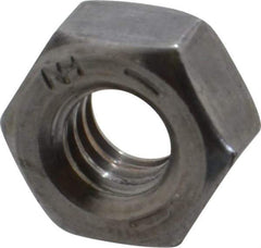 Value Collection - 1/4-20 UNC Steel Right Hand Hex Nut - 7/16" Across Flats, 0.226" High, Uncoated - Apex Tool & Supply