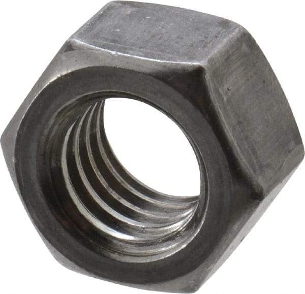 Value Collection - 3/8-16 UNC Steel Right Hand Hex Nut - 9/16" Across Flats, 21/64" High, Uncoated - Apex Tool & Supply