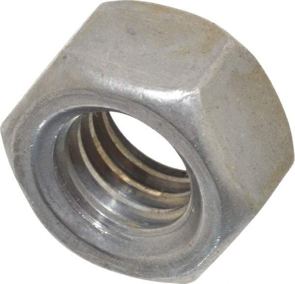 Value Collection - 7/16-14 UNC Steel Right Hand Hex Nut - 11/16" Across Flats, 3/8" High, Uncoated - Apex Tool & Supply
