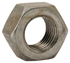 Value Collection - 7/16-20 UNF Steel Right Hand Hex Nut - 11/16" Across Flats, 3/8" High, Uncoated - Apex Tool & Supply