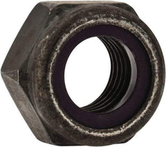 Value Collection - 5/16-24 UNF Grade 8 Hex Lock Nut with Nylon Insert - 1/2" Width Across Flats, 11/32" High, Uncoated - Apex Tool & Supply