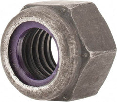 Value Collection - 1/2-13 UNC Grade 8 Hex Lock Nut with Nylon Insert - 3/4" Width Across Flats, 19/32" High, Uncoated - Apex Tool & Supply
