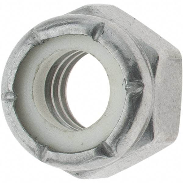 Value Collection - 5/16-18 UNC 316 Hex Lock Nut with Nylon Insert - 1/2" Width Across Flats, 11/32" High - Apex Tool & Supply
