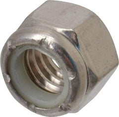 Value Collection - 7/16-14 UNC 316 Hex Lock Nut with Nylon Insert - 5/8" Width Across Flats, 29/64" High - Apex Tool & Supply