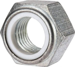 Value Collection - M30x3.50 Metric Coarse Grade 10 Hex Lock Nut with Nylon Insert - 30mm High, Zinc-Plated Finish - Apex Tool & Supply