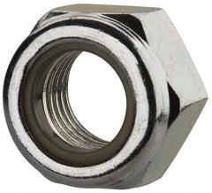 Value Collection - M14x1.50 Metric Fine Grade 8 Hex Lock Nut with Nylon Insert - 14mm High, Zinc-Plated Finish - Apex Tool & Supply