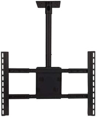 Video Mount - Steel, Flat Panel Ceiling Mount For 42 to 70 Inch Plasma Monitor - Black, 180 Lbs. Load Capacity, 0 to 18 Inch Vertical Opening, 15° Max Tilt Angle, Ceiling Mount Rotating and Tilting - Apex Tool & Supply