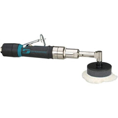 Dynabrade - 3" Pad Diam, 3,200 RPM, 0.4 hp, Handheld Pneumatic Buffer - 26 CFM, 1/4-20" Spindle Thread, 1/4" Inlet - Apex Tool & Supply