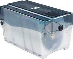 innovera - 1 Compartment, 6.4 Inch Wide x 11-3/4 Inch Deep x 6.6 Inch High, CD/DVD Storage Case - Plastic, Clear and Smoke - Apex Tool & Supply