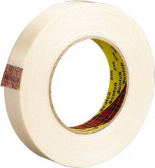 3M - 12mm x 330m Clear Rubber Adhesive Strapping Tape - Polypropylene Film Backing, 6.6 mil Thick, 380 Lb Tensile Strength, Series 898 - Apex Tool & Supply