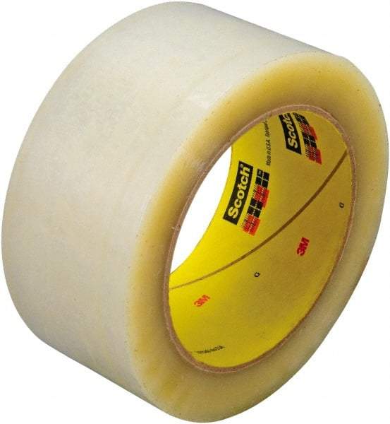 3M - 36mm x 50m Clear Rubber Adhesive Sealing Tape - Polyester Film Backing, 3.4 mil Thick, 67 Lb Tensile Strength, Series 355 - Apex Tool & Supply