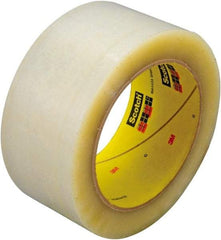 3M - 36mm x 50m Clear Rubber Adhesive Sealing Tape - Polyester Film Backing, 3.4 mil Thick, 67 Lb Tensile Strength, Series 355 - Apex Tool & Supply