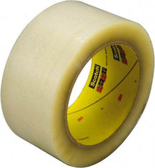 3M - 48mm x 914m Clear Rubber Adhesive Sealing Tape - Polyester Film Backing, 3.4 mil Thick, 67 Lb Tensile Strength, Series 355 - Apex Tool & Supply