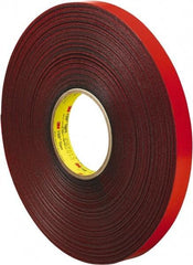 3M - 3/4" x 36 Yd Acrylic Adhesive Double Sided Tape - 45 mil Thick, Gray, Acrylic Foam Liner, Continuous Roll, Series 4611 - Apex Tool & Supply