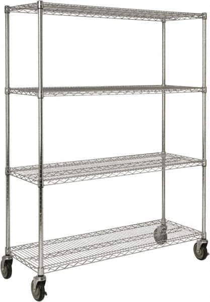 Rubbermaid - 4 Shelf Wire Shelving - Starter Unit - 50" Wide x 18" Deep x 67-5/32" High, - Apex Tool & Supply