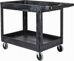 Rubbermaid - 500 Lb Capacity, 25-7/8" Wide x 45-1/4" Long x 33-1/4" High Standard Utility Cart - 2 Shelf, Plastic - Apex Tool & Supply