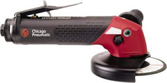 Chicago Pneumatic - 4-1/2" Wheel Diam, 12,000 RPM, Pneumatic Angle & Disc Grinder - 5/8-11 Spindle, 68 CFM - Apex Tool & Supply