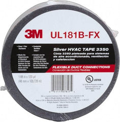 3M - 48mm x 120 Yds Silver Foil Tape - 3.1 mil, Acrylic Adhesive, Series 3350 - Apex Tool & Supply
