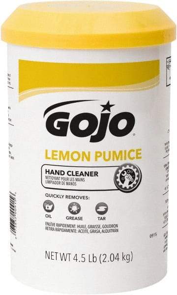 GOJO - 4.5 Lb Dispenser Refill Cream Waterless Hand Cleaner - White, Lemon Scent - Apex Tool & Supply