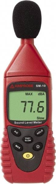 Amprobe - A and C Frequency Weight, LCD Display Sound Meter - 30 to 130 Decibels - Apex Tool & Supply