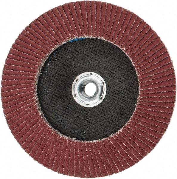 3M - 40 Grit, 7" Disc Diam, 5/8-11 Center Hole, Type 29 Ceramic Flap Disc - 13,300 Max RPM, Cloth Backing, Arbor Attaching System, Coated - Apex Tool & Supply