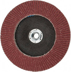 3M - 40 Grit, 7" Disc Diam, 5/8-11 Center Hole, Type 29 Ceramic Flap Disc - 13,300 Max RPM, Cloth Backing, Arbor Attaching System, Coated - Apex Tool & Supply