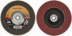 3M - 80 Grit, 7" Disc Diam, 5/8-11 Center Hole, Type 29 Ceramic Flap Disc - 13,300 Max RPM, Cloth Backing, Arbor Attaching System, Coated - Apex Tool & Supply