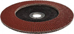 3M - 40 Grit, 7" Disc Diam, 7/8" Center Hole, Type 29 Ceramic Flap Disc - 13,300 Max RPM, Cloth Backing, Arbor Attaching System, Coated - Apex Tool & Supply