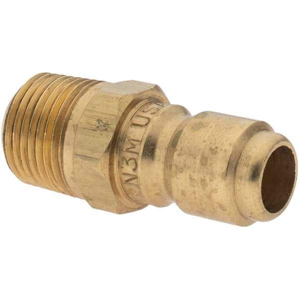 Parker - 3/8-18 NPTF Brass Hydraulic Hose Coupler - -6 Hose Size, 3/8" Hose Diam - Apex Tool & Supply