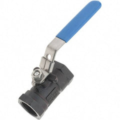 Value Collection - 1" Pipe, Carbon Steel Standard Ball Valve - 1 Piece, NPT Ends, Lever Handle, 2,000 WSP - Apex Tool & Supply