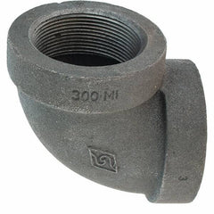 Value Collection - Size 2", Class 300, Malleable Iron Black Pipe 90° Elbow - 300 psi, Threaded End Connection - Apex Tool & Supply