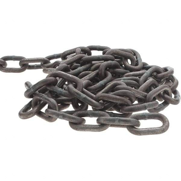 Peerless Chain - 1/4" Welded High Test Chain - 5,400 Lb Capacity, Grade 40, 134' Long, Hot Galvanized Finish - Apex Tool & Supply