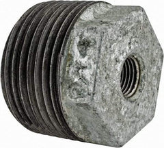 Value Collection - Size 1-1/4 x 1/4", Class 150, Malleable Iron Galvanized Pipe Hex Bushing - 150 psi, Threaded End Connection - Apex Tool & Supply