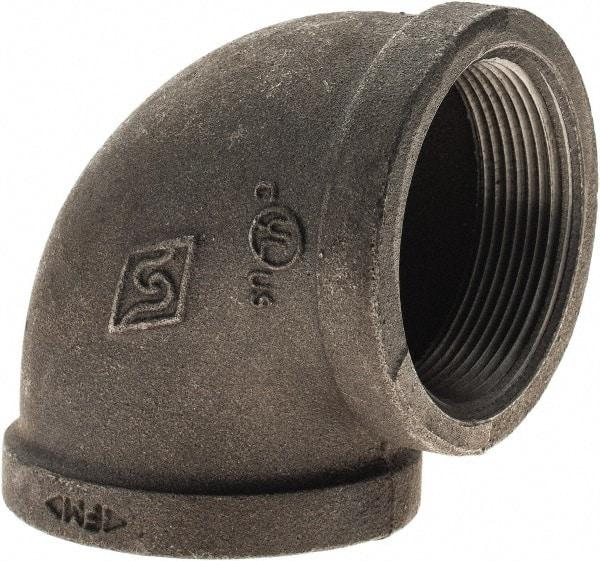 Value Collection - Size 2", Class 150, Malleable Iron Black Pipe 90° Elbow - 150 psi, Threaded End Connection - Apex Tool & Supply