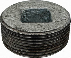 Value Collection - Size 1-1/2", Class 150, Malleable Iron Galvanized Pipe Countersunk Plug - 150 psi, Threaded End Connection - Apex Tool & Supply