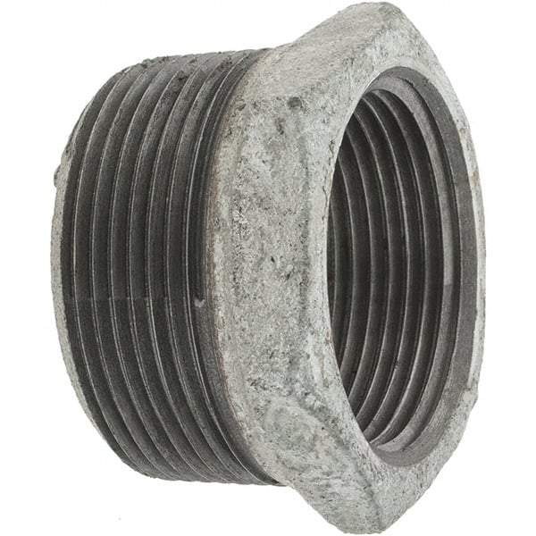 Value Collection - Class 150, 1-1/2 x 1-1/4" Galvanized Pipe Hex Bushing - Threaded, Malleable Iron - Apex Tool & Supply
