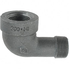 Value Collection - Size 3/4", Class 300, Malleable Iron Black Pipe 90° Street Elbow - 300 psi, Threaded End Connection - Apex Tool & Supply