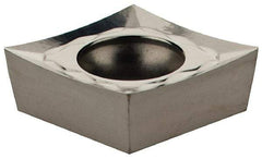 Iscar - CCGT3-0 AS Grade IC20 Carbide Turning Insert - Uncoated, 80° Diamond, 3/8" Inscr Circle, 5/32" Thick, 0.0079" Corner Radius - Apex Tool & Supply