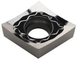 Iscar - CCGT431 AS Grade IC20 Carbide Turning Insert - Uncoated, 80° Diamond, 1/2" Inscr Circle, 3/16" Thick, 1/64" Corner Radius - Apex Tool & Supply