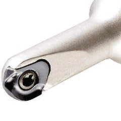 Iscar - 0.315" Cut Diam, 0.21" Max Depth of Cut, 1/2" Shank Diam, 3" OAL, Indexable Ball Nose End Mill - 1" Head Length, Straight Shank, CM D.31 Toolholder, CR-D8/.31 Insert - Apex Tool & Supply