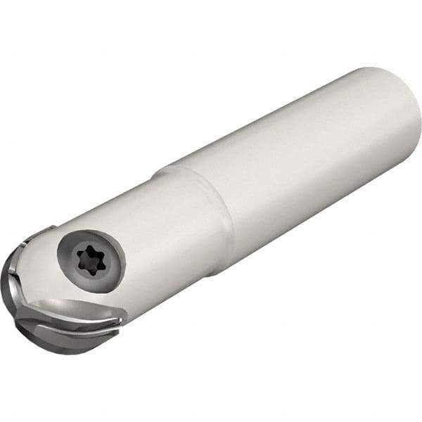 Iscar - 18mm Cut Diam, 12.8mm Max Depth of Cut, 20mm Shank Diam, Indexable Ball Nose End Mill - 40mm Head Length, Straight Shank, CM D18 Toolholder, CR D160..., CR D180... Insert - Apex Tool & Supply