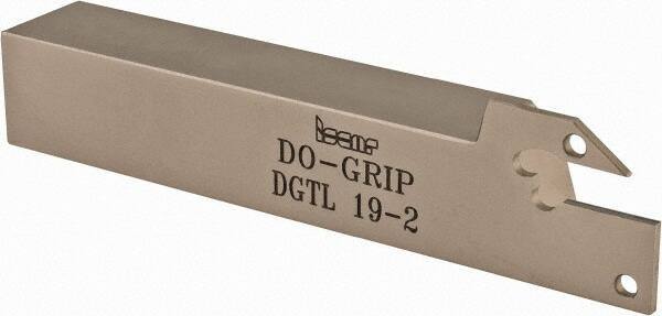 Iscar - External Thread, 0.69" Max Depth of Cut, 0.075" Min Groove Width, 4-1/2" OAL, Left Hand Indexable Grooving Cutoff Toolholder - 3/4" Shank Height x 3/4" Shank Width, DG.. Insert Style, DGT Toolholder Style, Series Do-Grip - Apex Tool & Supply