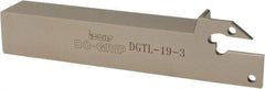 Iscar - 0.118" Min Groove Width, 4-1/2" OAL, Left Hand Indexable Grooving Cutoff Toolholder - 3/4" Shank Height x 3/4" Shank Width, DG. 1../DG. 3.. Insert Style, DGT Toolholder Style, Series Do Grip - Apex Tool & Supply